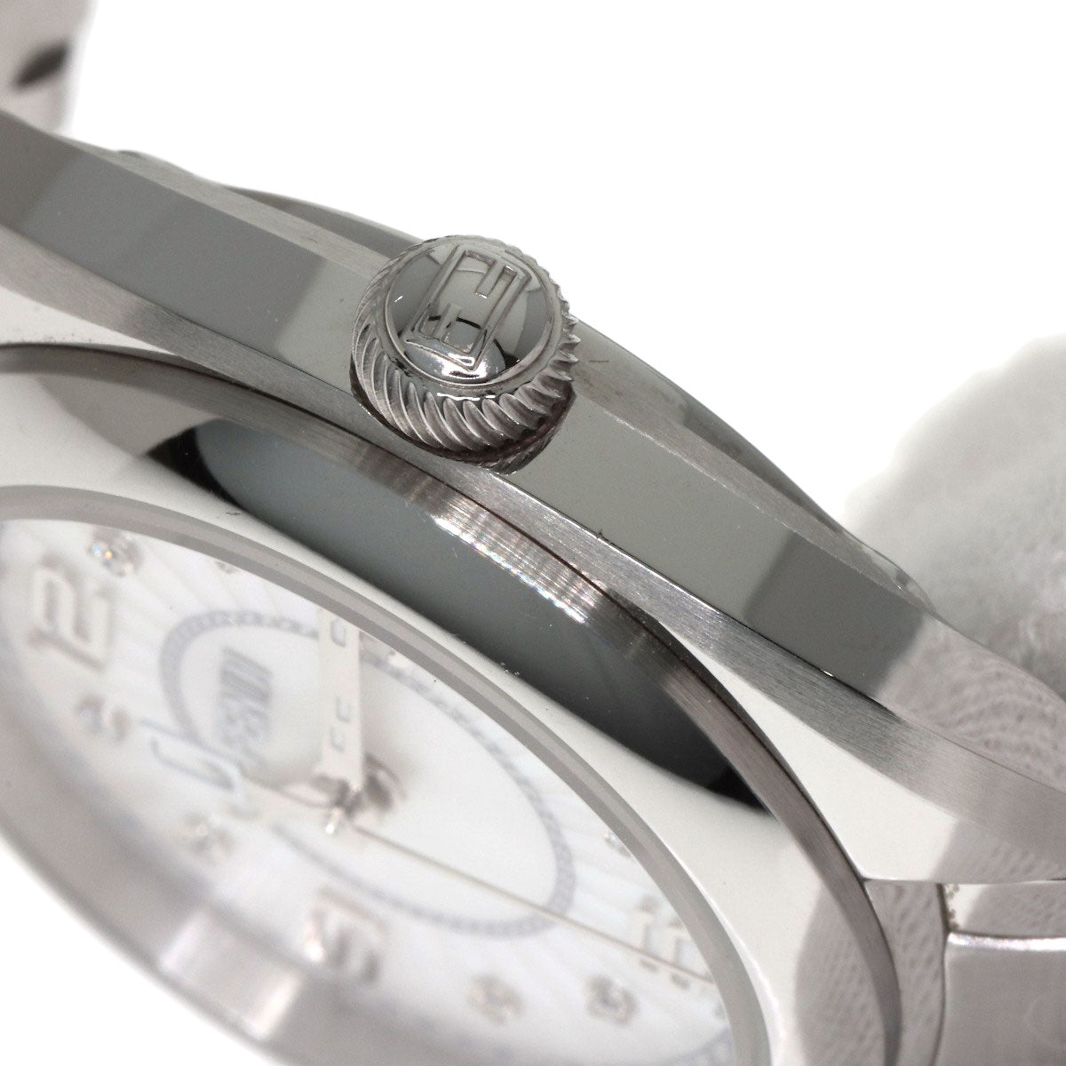 FENDI Moment 8P Diamond Watches 21000S Stainless Steel/Stainless Steel Ladies