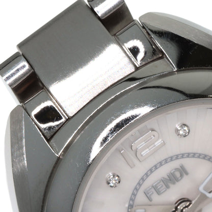 FENDI Moment 8P Diamond Watches 21000S Stainless Steel/Stainless Steel Ladies
