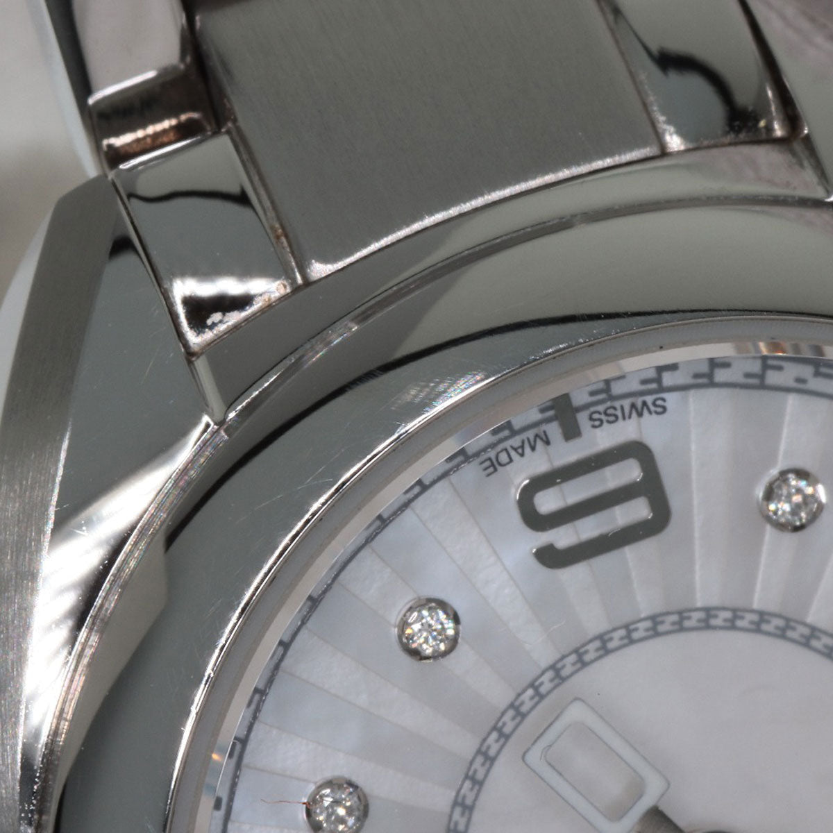 FENDI Moment 8P Diamond Watches 21000S Stainless Steel/Stainless Steel Ladies