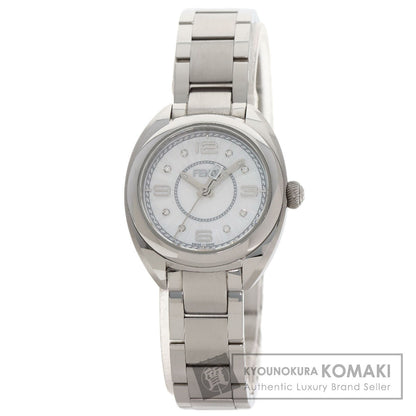 FENDI Moment 8P Diamond Watches 21000S Stainless Steel/Stainless Steel Ladies