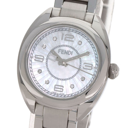 FENDI Moment 8P Diamond Watches 21000S Stainless Steel/Stainless Steel Ladies