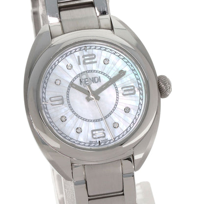 FENDI Moment 8P Diamond Watches 21000S Stainless Steel/Stainless Steel Ladies