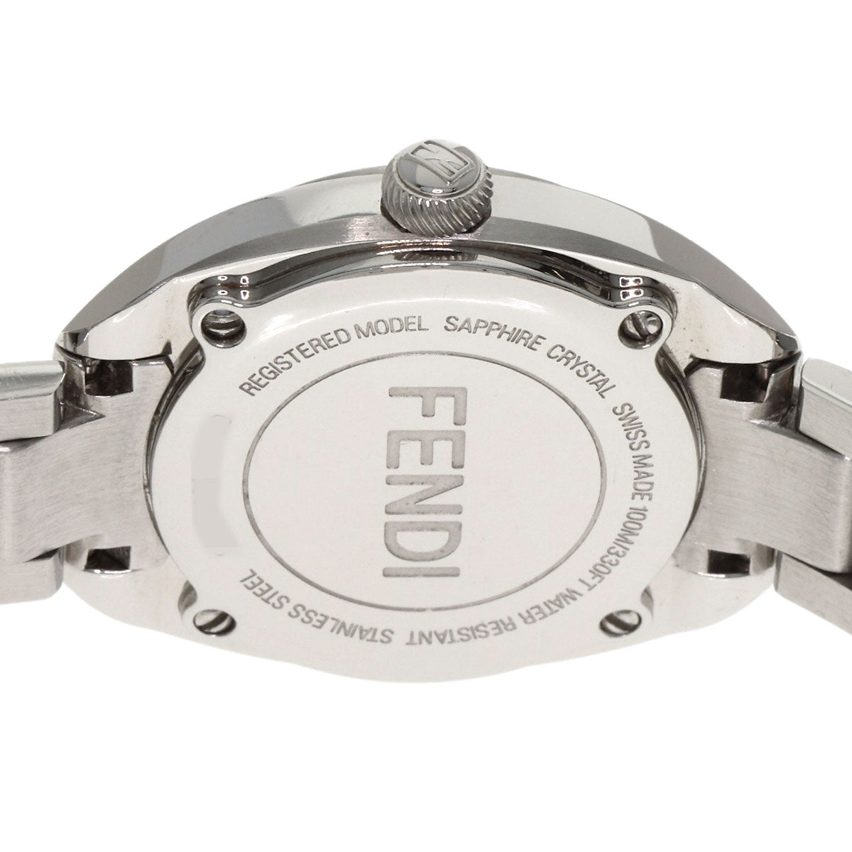 FENDI Moment 8P Diamond Watches 21000S Stainless Steel/Stainless Steel Ladies