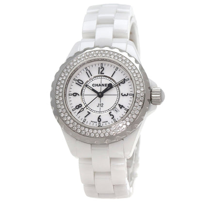 CHANEL J12 1.3" BezelDiamond Watches H0967 Ceramic/Ceramic Ladies