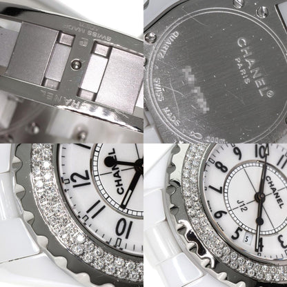CHANEL J12 1.3" BezelDiamond Watches H0967 Ceramic/Ceramic Ladies