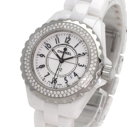 CHANEL J12 1.3" BezelDiamond Watches H0967 Ceramic/Ceramic Ladies