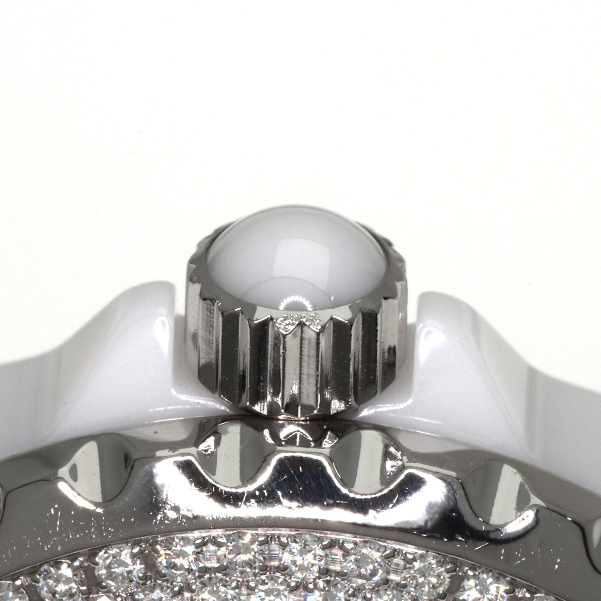 CHANEL J12 1.3" BezelDiamond Watches H0967 Ceramic/Ceramic Ladies