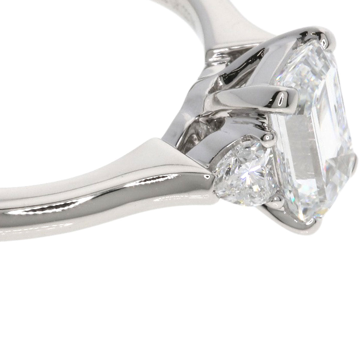 GRAFF Promise Emerald Cut Diamond D-VS2 Ring Platinum PT950 Ladies [Used]