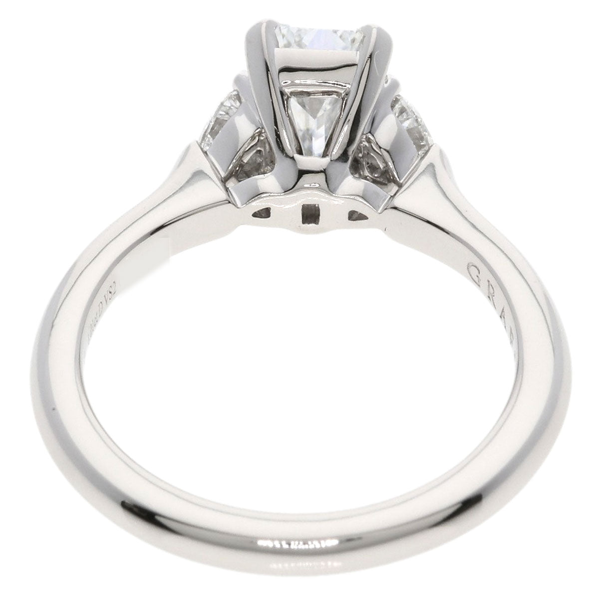 GRAFF Promise Emerald Cut Diamond D-VS2 Ring Platinum PT950 Ladies [Used]