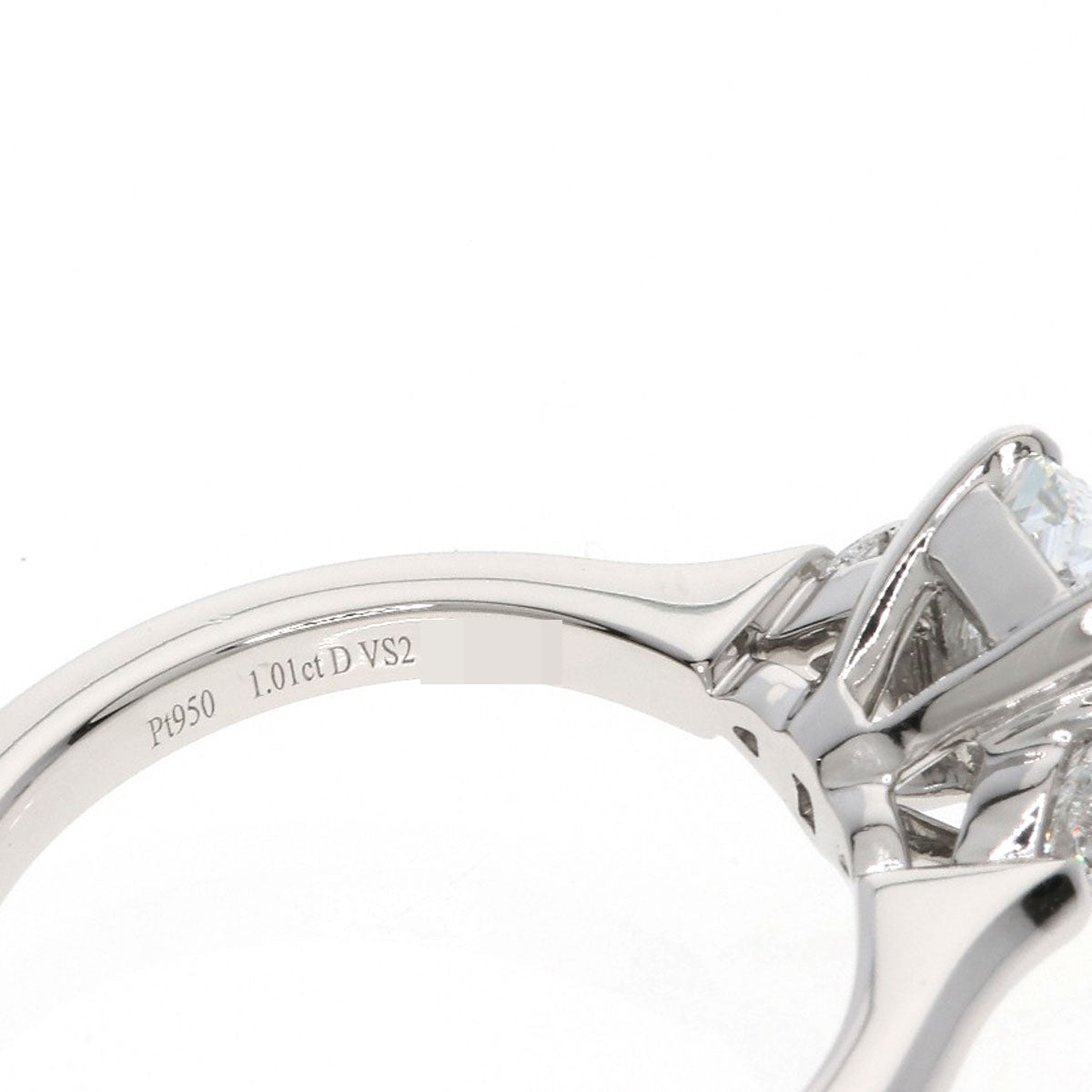 GRAFF Promise Emerald Cut Diamond D-VS2 Ring Platinum PT950 Ladies [Used]