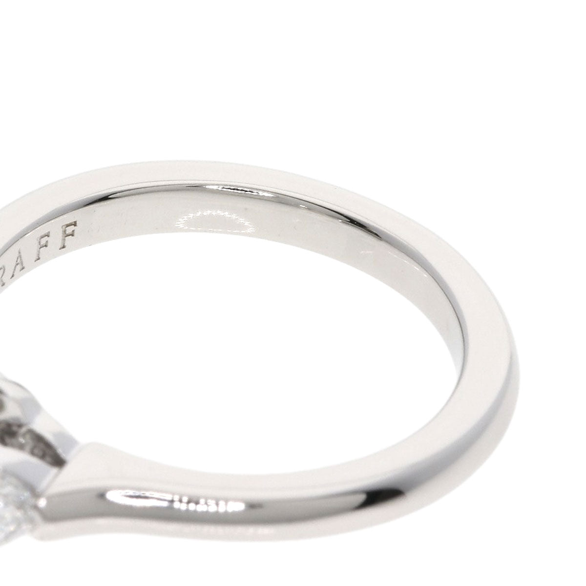 GRAFF Promise Emerald Cut Diamond D-VS2 Ring Platinum PT950 Ladies [Used]