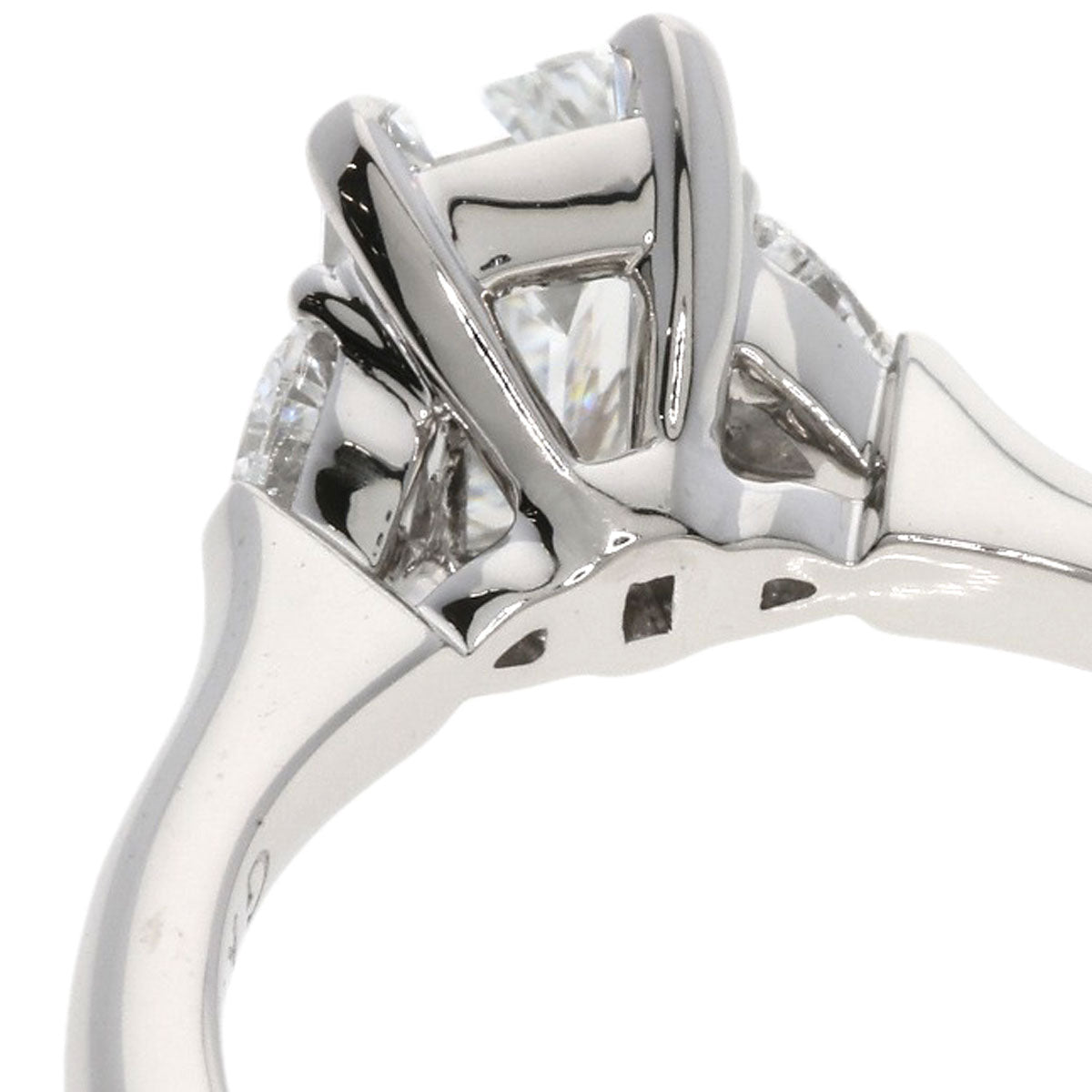 GRAFF Promise Emerald Cut Diamond D-VS2 Ring Platinum PT950 Ladies [Used]