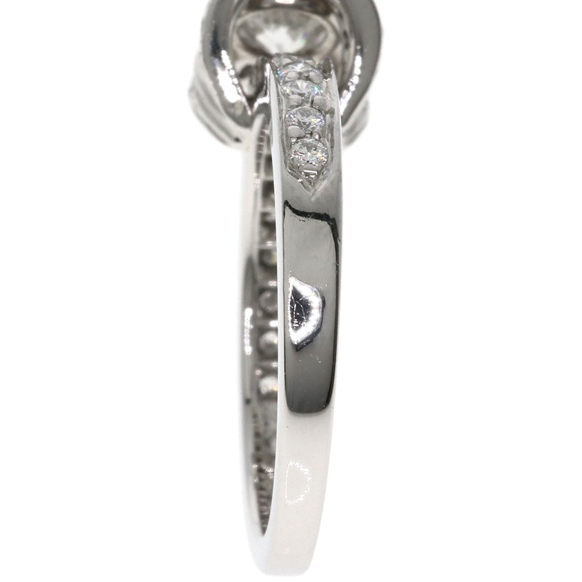 ティファニー リボン ソリティア ダイヤモンド リング・指輪 プラチナPT950 レディース 【中古】【TIFFANY&Co.】