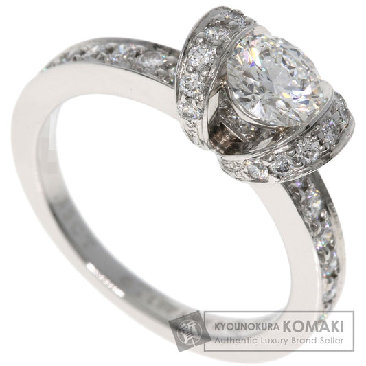 ティファニー リボン ソリティア ダイヤモンド リング・指輪 プラチナPT950 レディース 【中古】【TIFFANY&Co.】