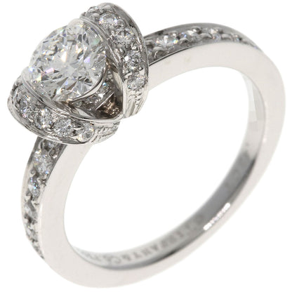 ティファニー リボン ソリティア ダイヤモンド リング・指輪 プラチナPT950 レディース 【中古】【TIFFANY&Co.】
