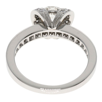 ティファニー リボン ソリティア ダイヤモンド リング・指輪 プラチナPT950 レディース 【中古】【TIFFANY&Co.】