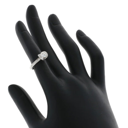 ティファニー リボン ソリティア ダイヤモンド リング・指輪 プラチナPT950 レディース 【中古】【TIFFANY&Co.】