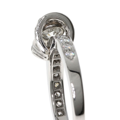 ティファニー リボン ソリティア ダイヤモンド リング・指輪 プラチナPT950 レディース 【中古】【TIFFANY&Co.】