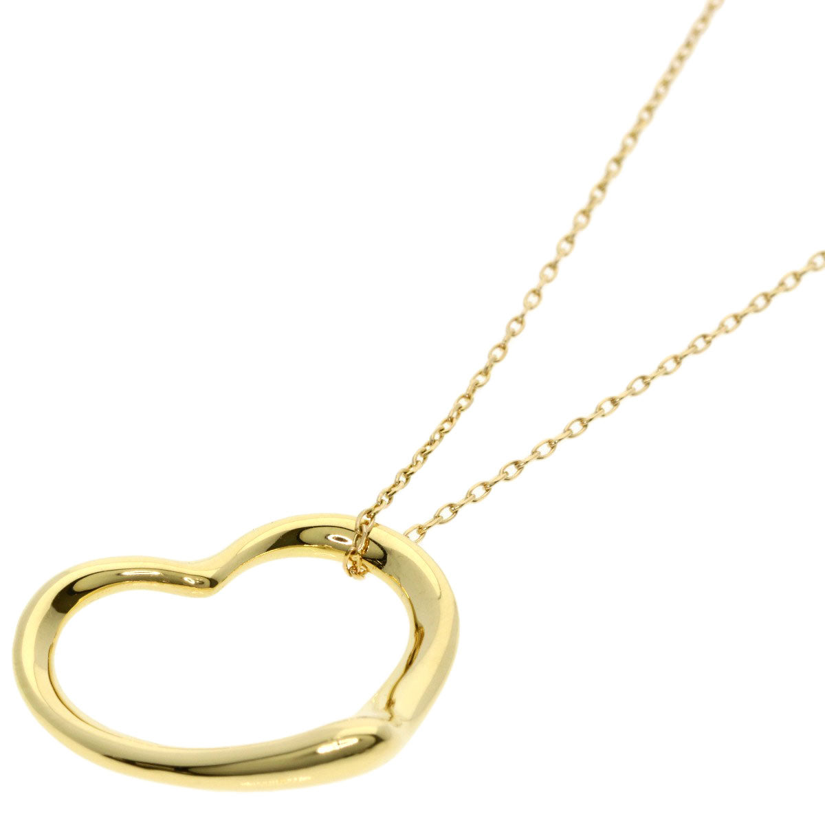 TIFFANY&Co. Open heart Necklace K18 Yellow Gold Ladies [Used]