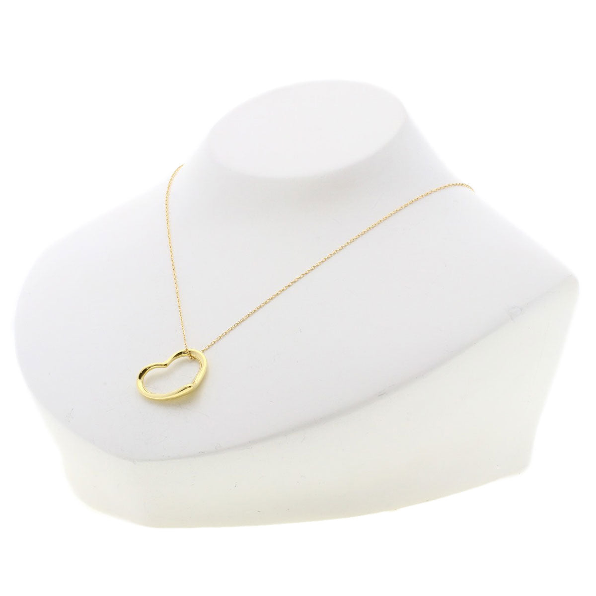 TIFFANY&Co. Open heart Necklace K18 Yellow Gold Ladies [Used]
