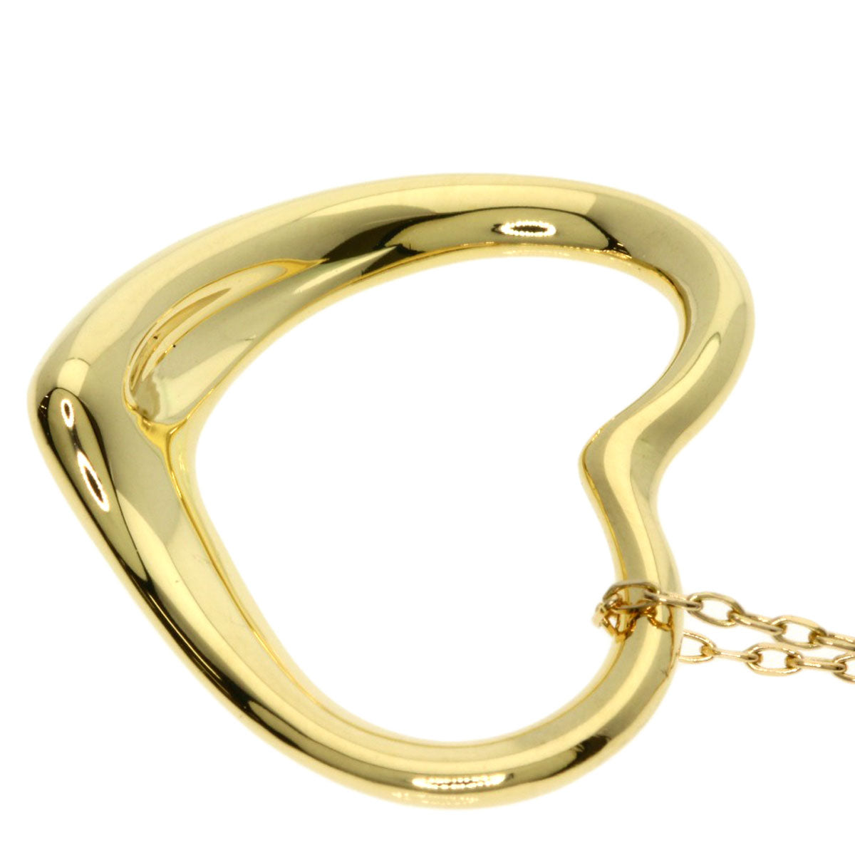TIFFANY&Co. Open heart Necklace K18 Yellow Gold Ladies [Used]
