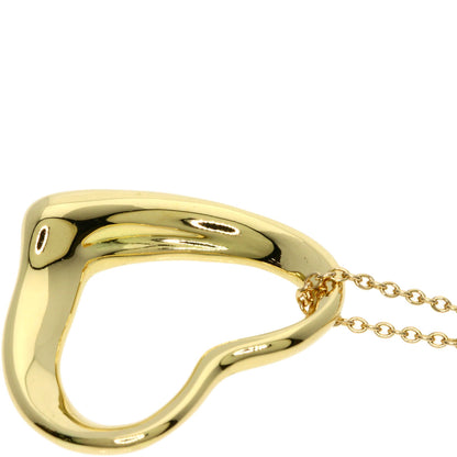 TIFFANY&Co. Open heart Necklace K18 Yellow Gold Ladies [Used]