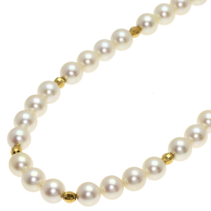 ミキモト パール 真珠 ネックレス シルバー レディース 【中古】【MIKIMOTO】