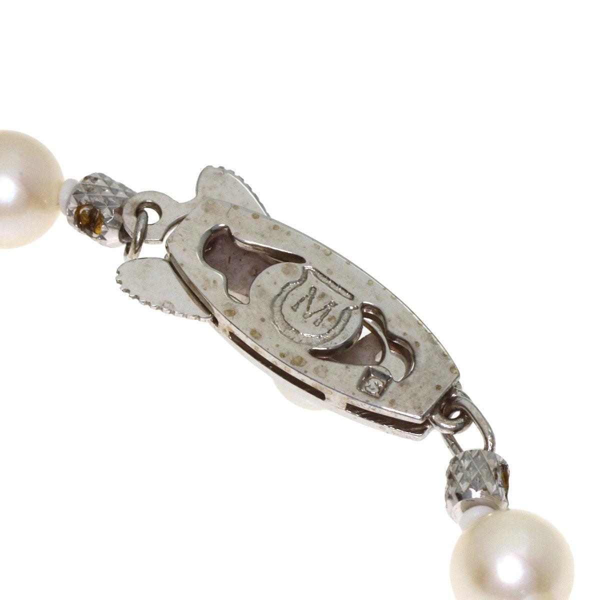 ミキモト パール 真珠 ネックレス シルバー レディース 【中古】【MIKIMOTO】