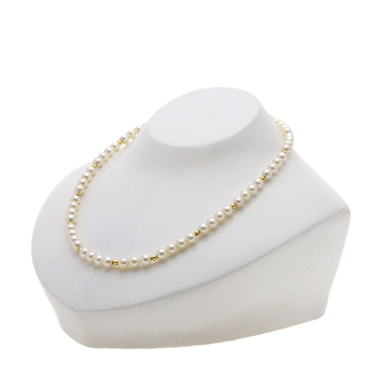 ミキモト パール 真珠 ネックレス シルバー レディース 【中古】【MIKIMOTO】