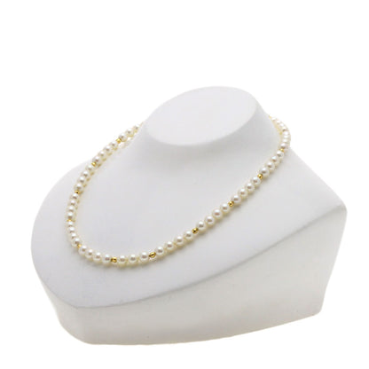 ミキモト パール 真珠 ネックレス シルバー レディース 【中古】【MIKIMOTO】