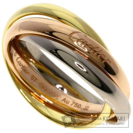 カルティエ トリニティ クラシックモデル #57 リング・指輪 K18イエローゴールド/K18WG/K18PG レディース 【中古】【CARTIER】
