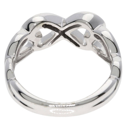 TIFFANY&Co. Double Loving Heart Diamond Ring K18 White Gold Ladies [Used]