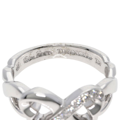 TIFFANY&Co. Double Loving Heart Diamond Ring K18 White Gold Ladies [Used]
