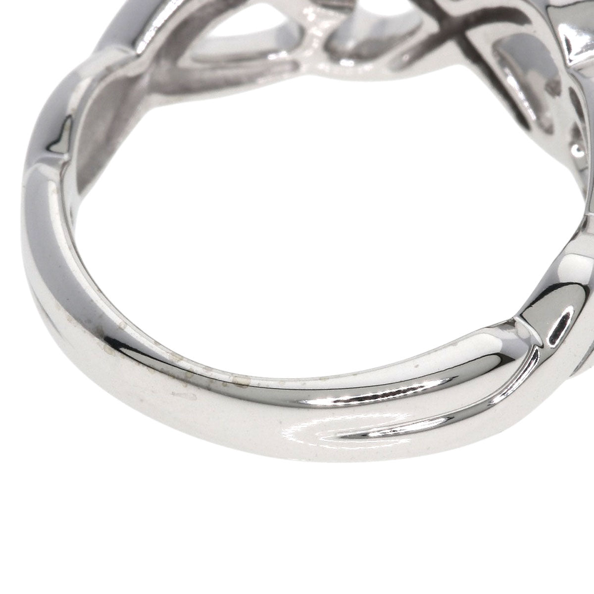 TIFFANY&Co. Double Loving Heart Diamond Ring K18 White Gold Ladies [Used]