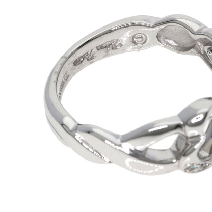 TIFFANY&Co. Double Loving Heart Diamond Ring K18 White Gold Ladies [Used]