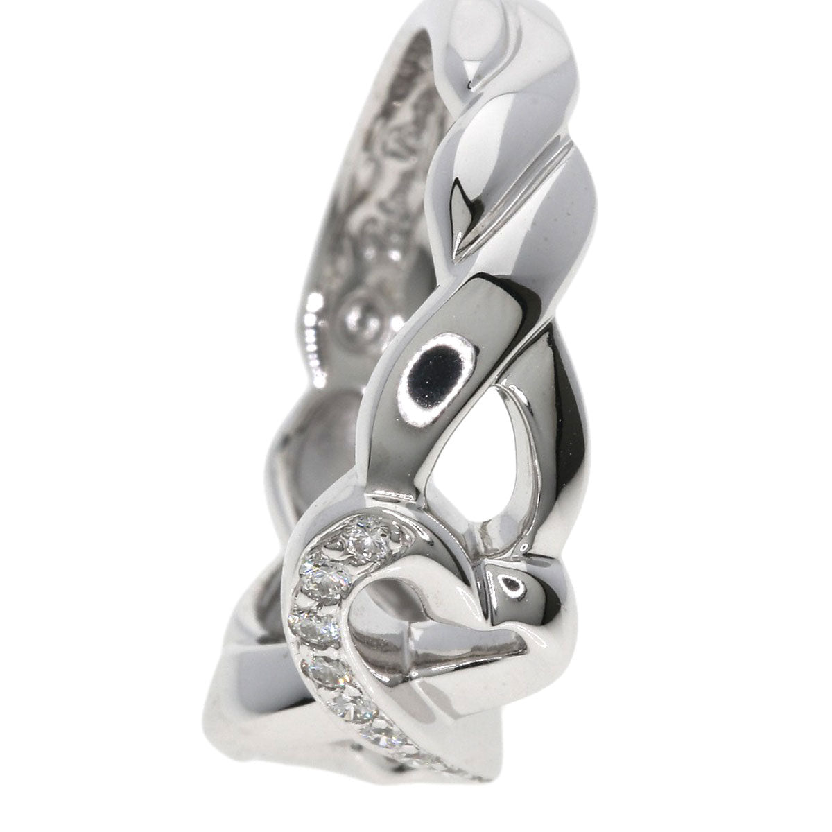 TIFFANY&Co. Double Loving Heart Diamond Ring K18 White Gold Ladies [Used]