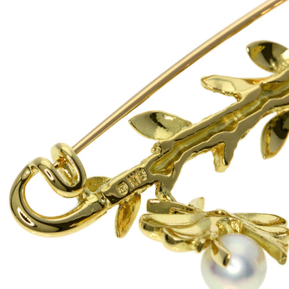 MIKIMOTO Butterfly Spider Bee Motif Pearl Pearl Brooch K18 Yellow Gold Ladies [Used]