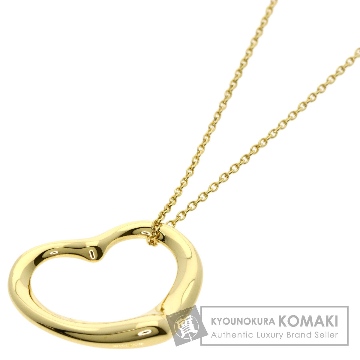 TIFFANY&Co. Open heart Necklace K18 Yellow Gold Ladies [Used]