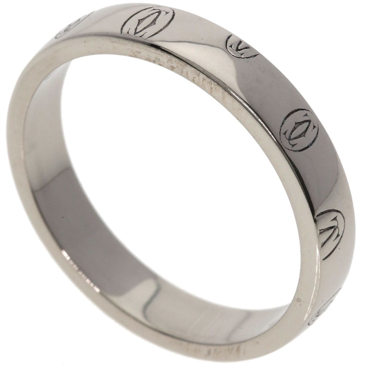 CARTIER Happy birthday # 60 Ring K18 White Gold Ladies [Used]