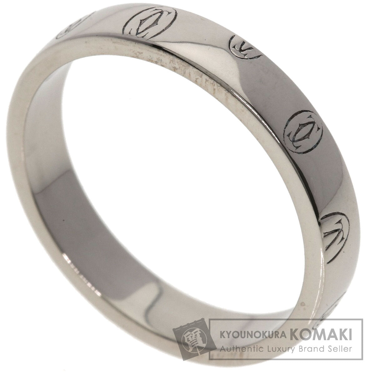 CARTIER Happy birthday # 60 Ring K18 White Gold Ladies [Used]