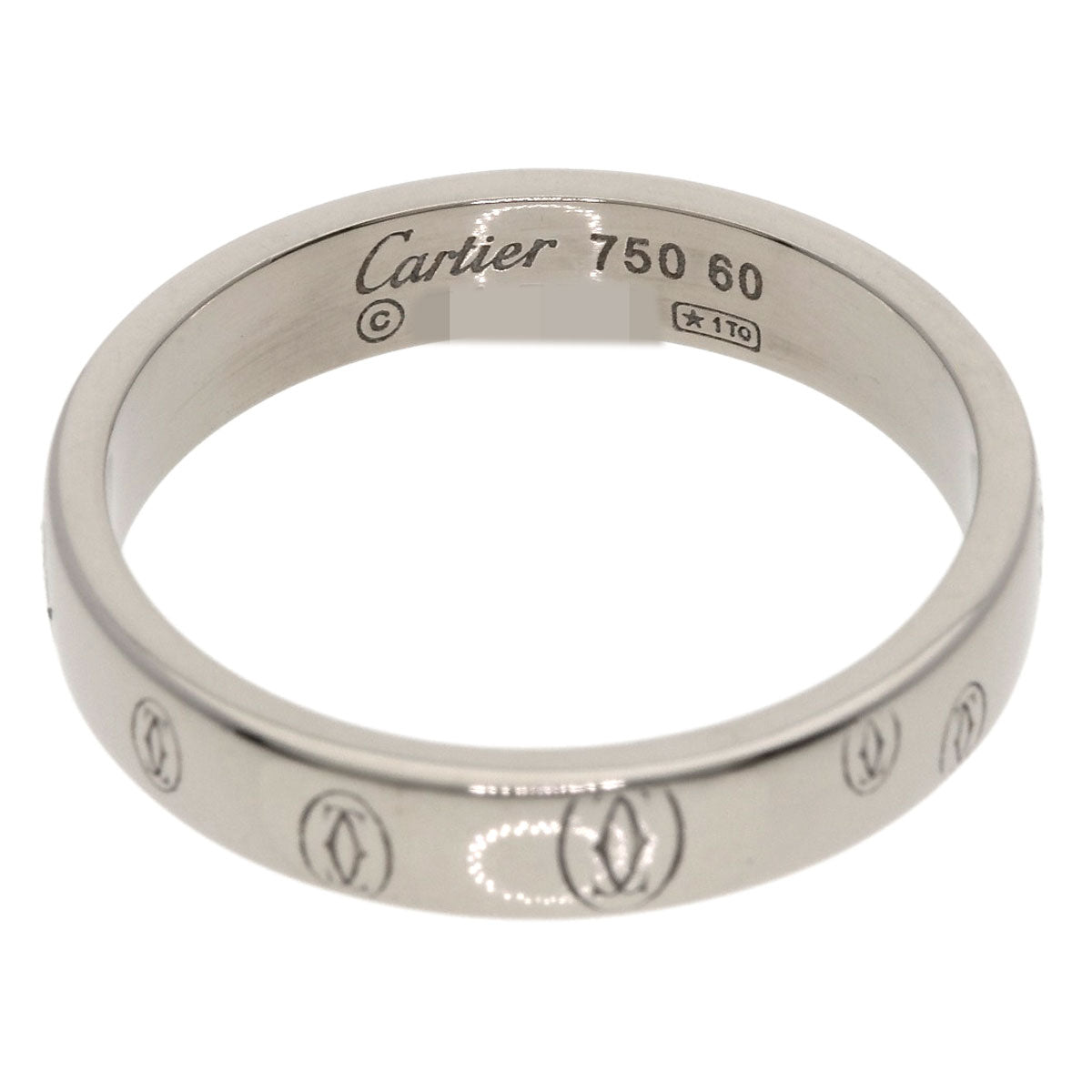 CARTIER Happy birthday # 60 Ring K18 White Gold Ladies [Used]