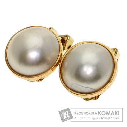 MIKIMOTO Mabe Pearl Pearl Earring K14 Yellow Gold Ladies [Used]