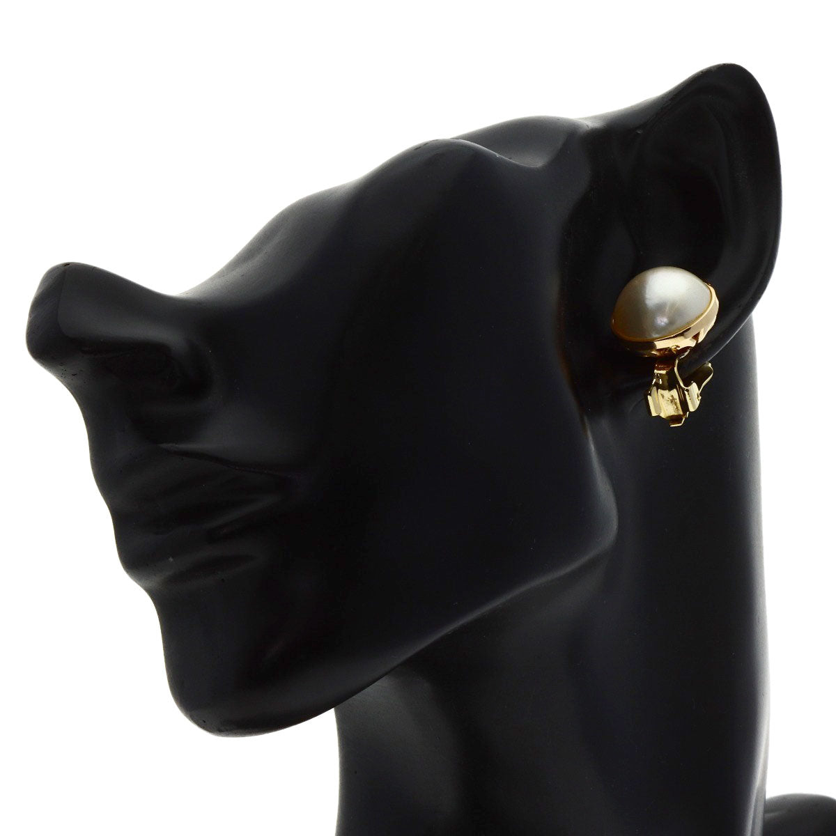 MIKIMOTO Mabe Pearl Pearl Earring K14 Yellow Gold Ladies [Used]