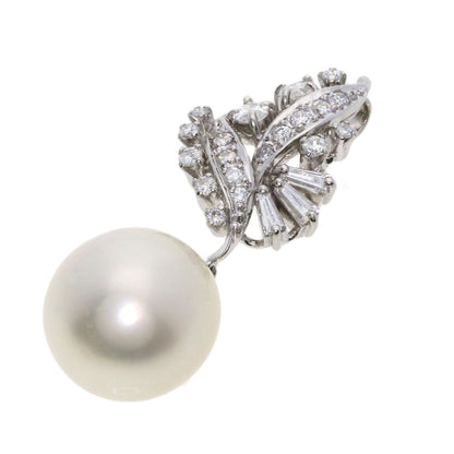 ミキモト パール 真珠 ダイヤモンド ペンダントトップ プラチナPT900 レディース 【中古】【MIKIMOTO】