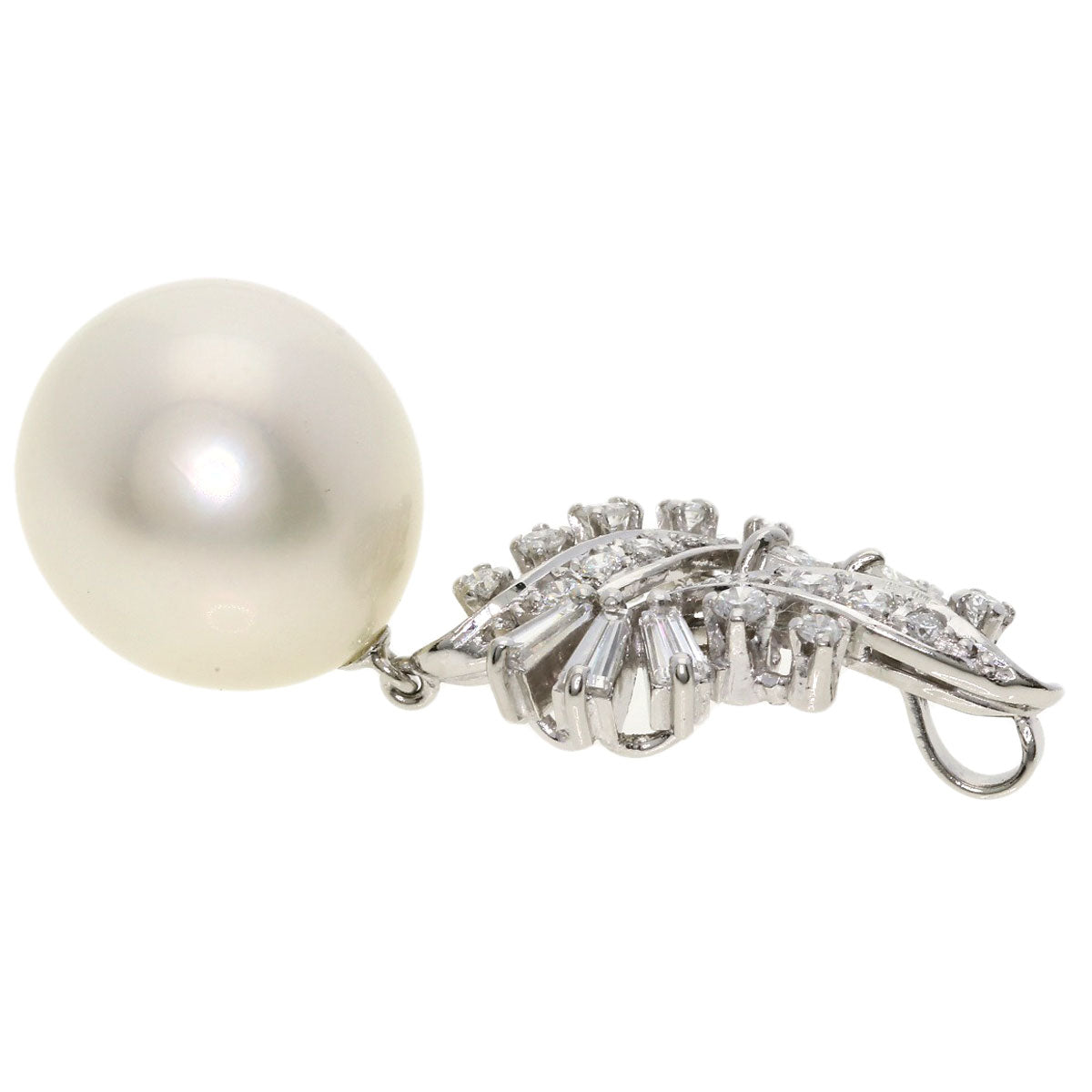 ミキモト パール 真珠 ダイヤモンド ペンダントトップ プラチナPT900 レディース 【中古】【MIKIMOTO】