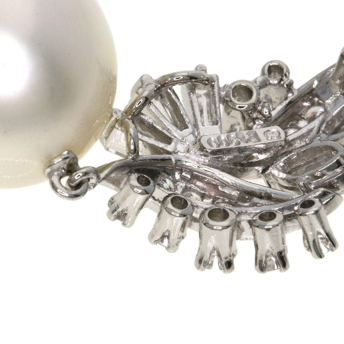 ミキモト パール 真珠 ダイヤモンド ペンダントトップ プラチナPT900 レディース 【中古】【MIKIMOTO】