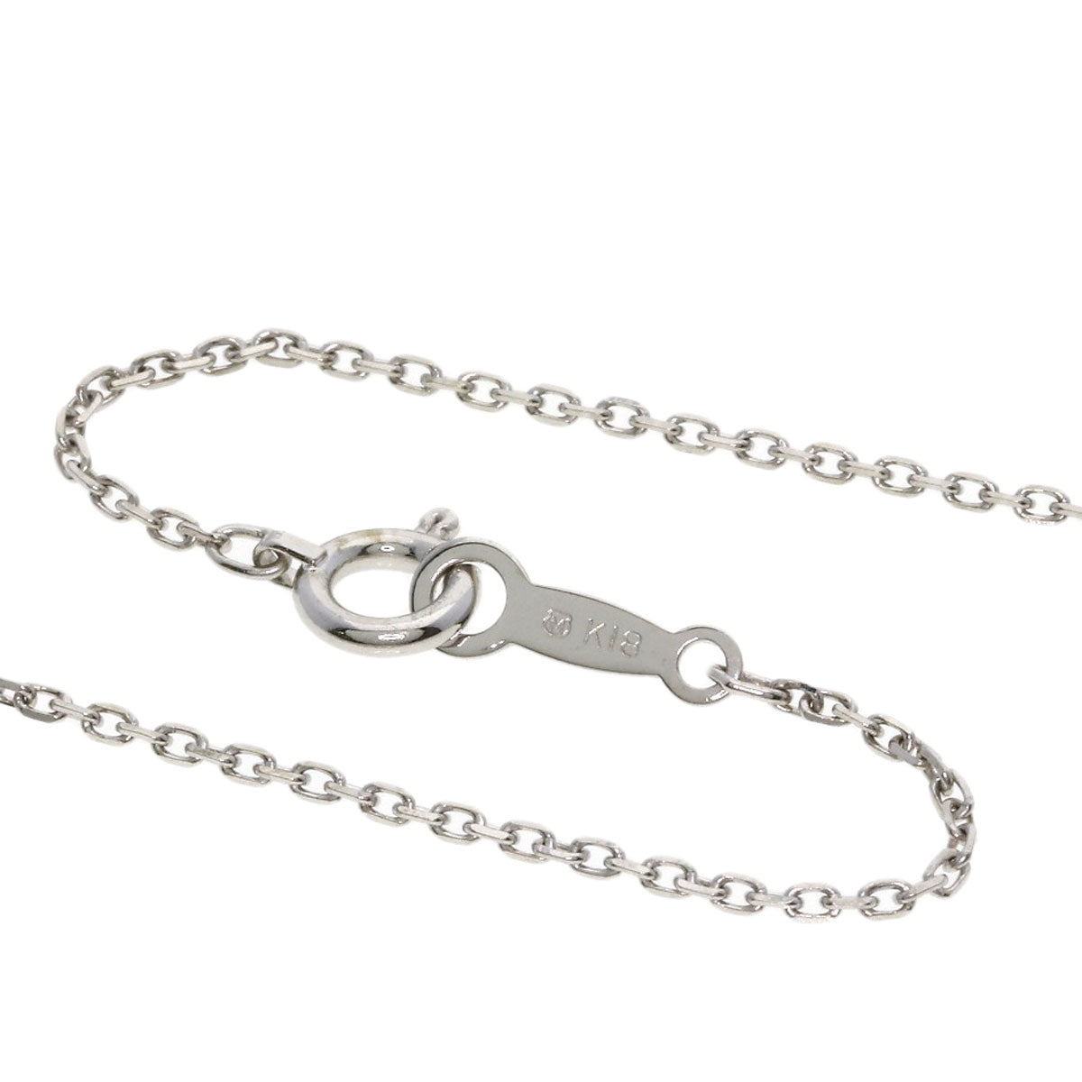 MIKIMOTO Dolphin motif Pearl Pearl Necklace K18 White Gold Ladies [Used]