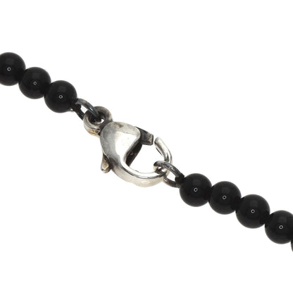 TIFFANY&Co. Heart Knock Onyx Necklace Silver Ladies [Used]