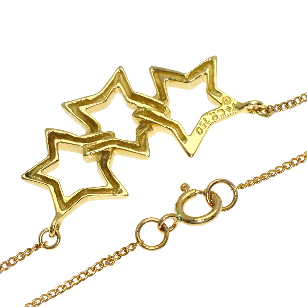 TIFFANY&Co. Triple star Necklace K18 Yellow Gold Ladies [Used]