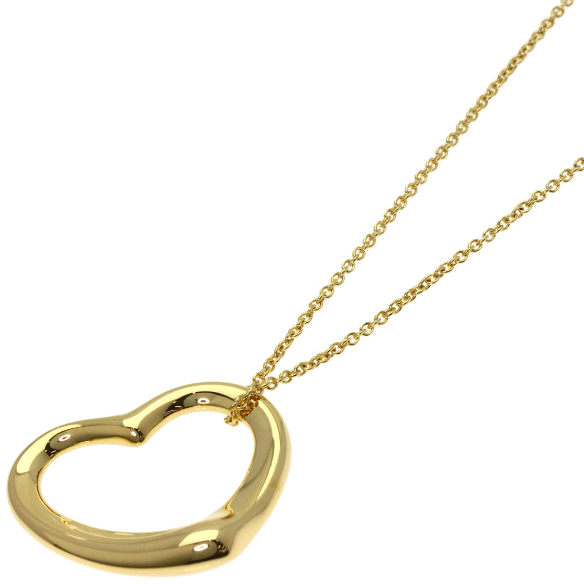 TIFFANY&Co. Open heart Necklace K18 Yellow Gold Ladies [Used]